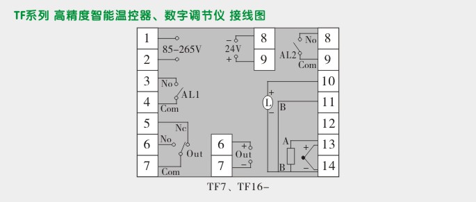 高精度温控器,TF7温度控制器,温控表接线图 高精度温控器,TF7温度控制器,温控表接线图